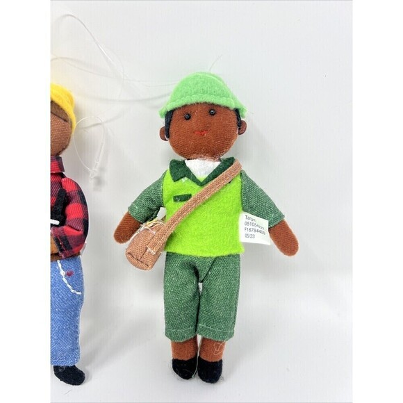 Felt Plush Christmas Ornaments 6-7" Dressed plush Felt 3 Unique Ornaments Career - Picture 4 of 6